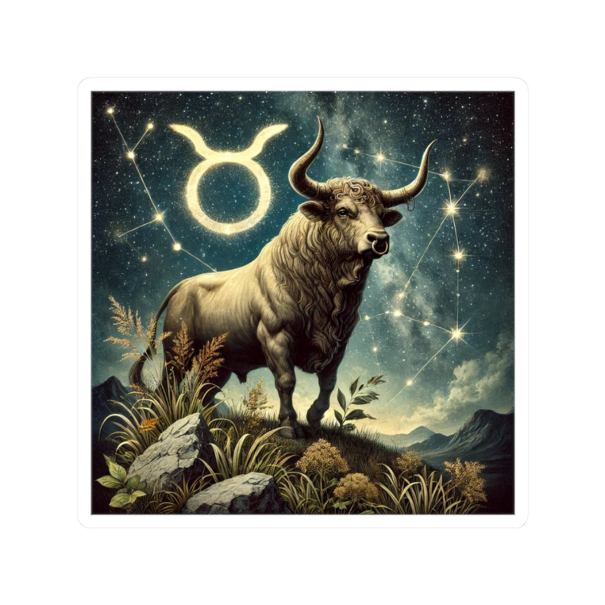 Taurus Bull Constellation Celestial Sticker