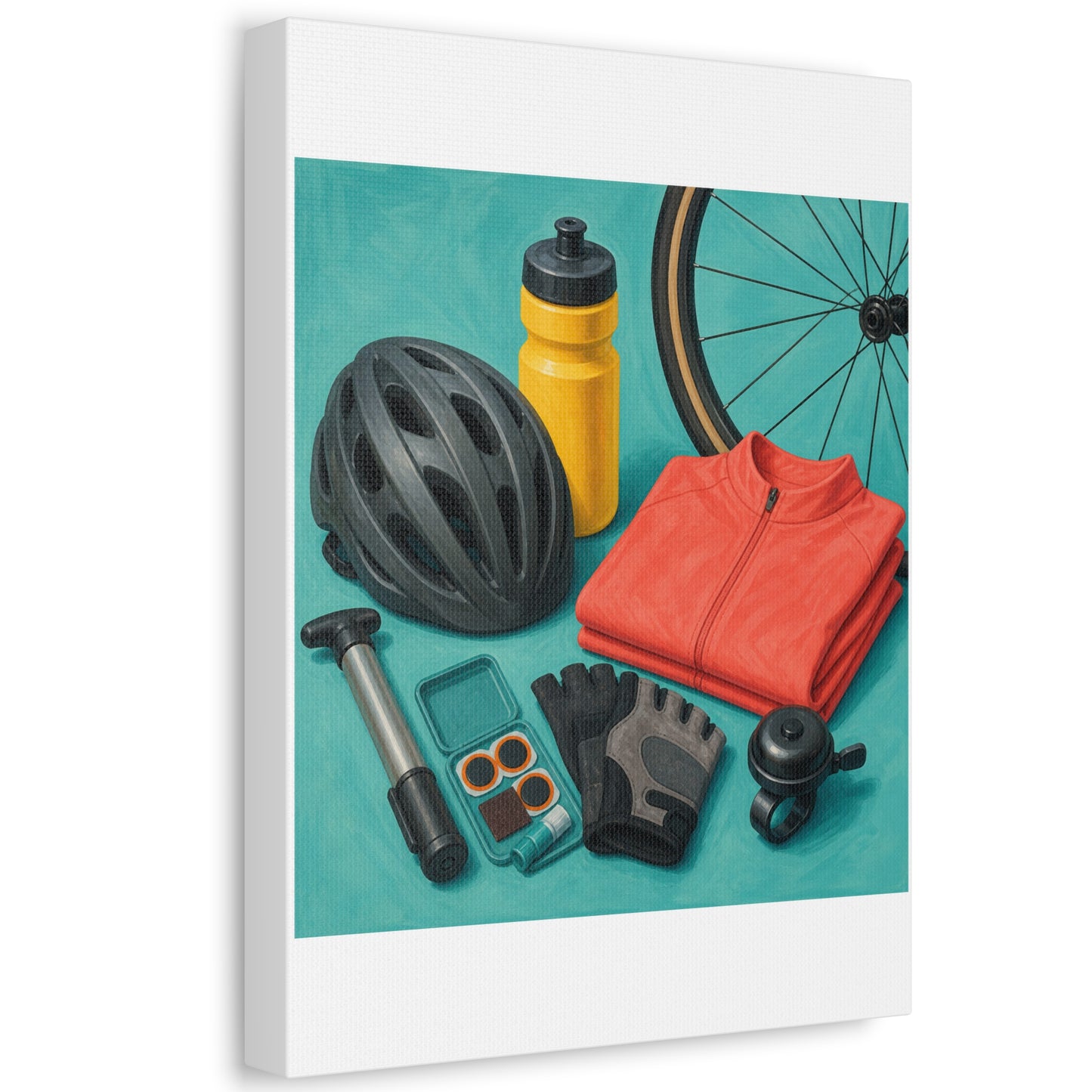 Colorful Cycling Gear Hobby Canvas Art