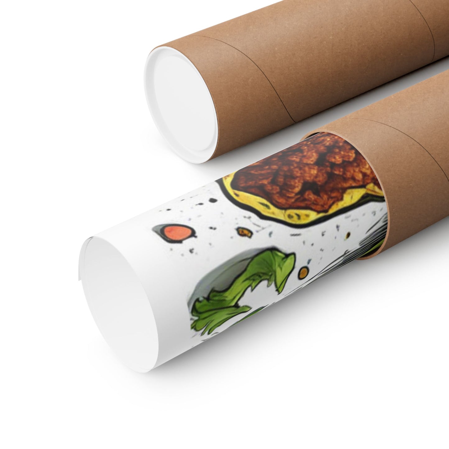 Bold Taco Illustration Foodie Gift Art Poster