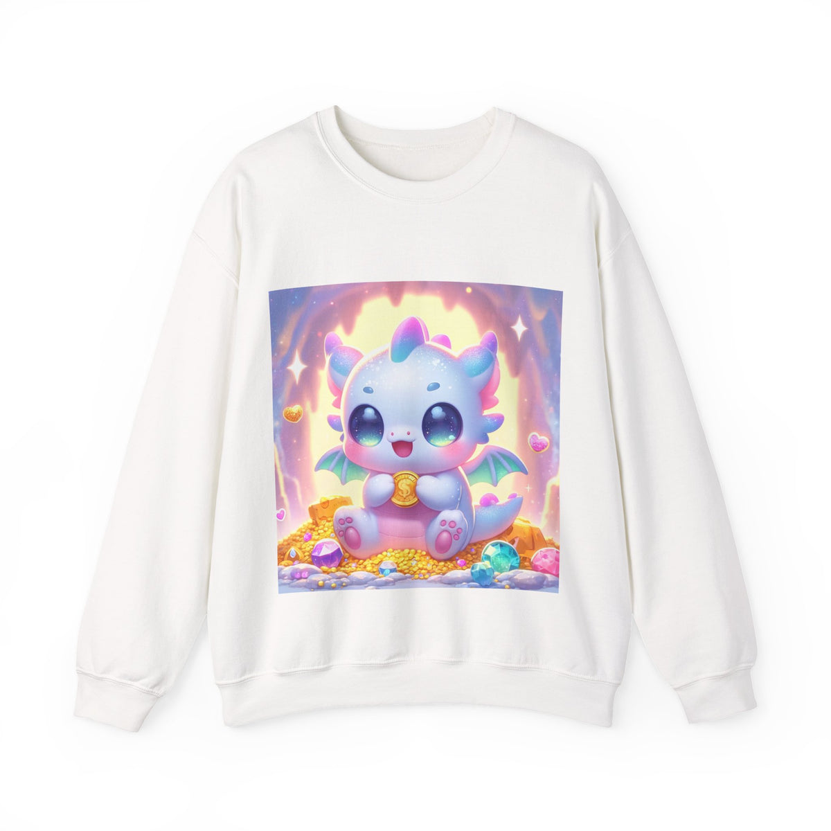 Pastel Treasure Dragon Kawaii Fantasy Sweatshirt