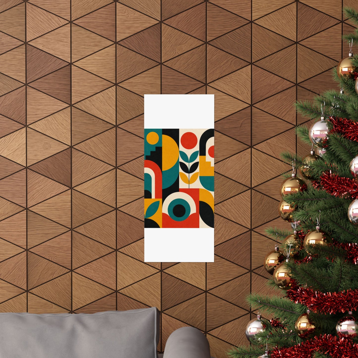 Mid Century Arches Botanical Geometric Abstract Poster
