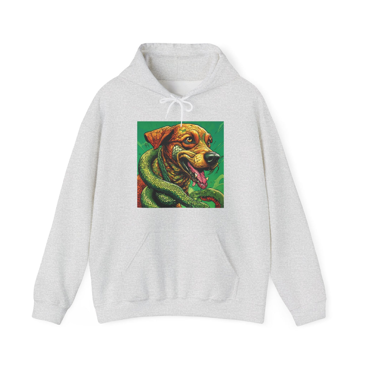 Serpent Guardian Dog Bold Fantasy Creature Art Hoodie