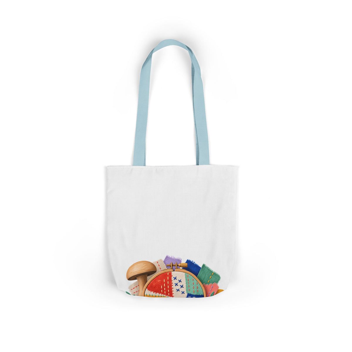 Colorful Visible Mending Workshop Tote Bag