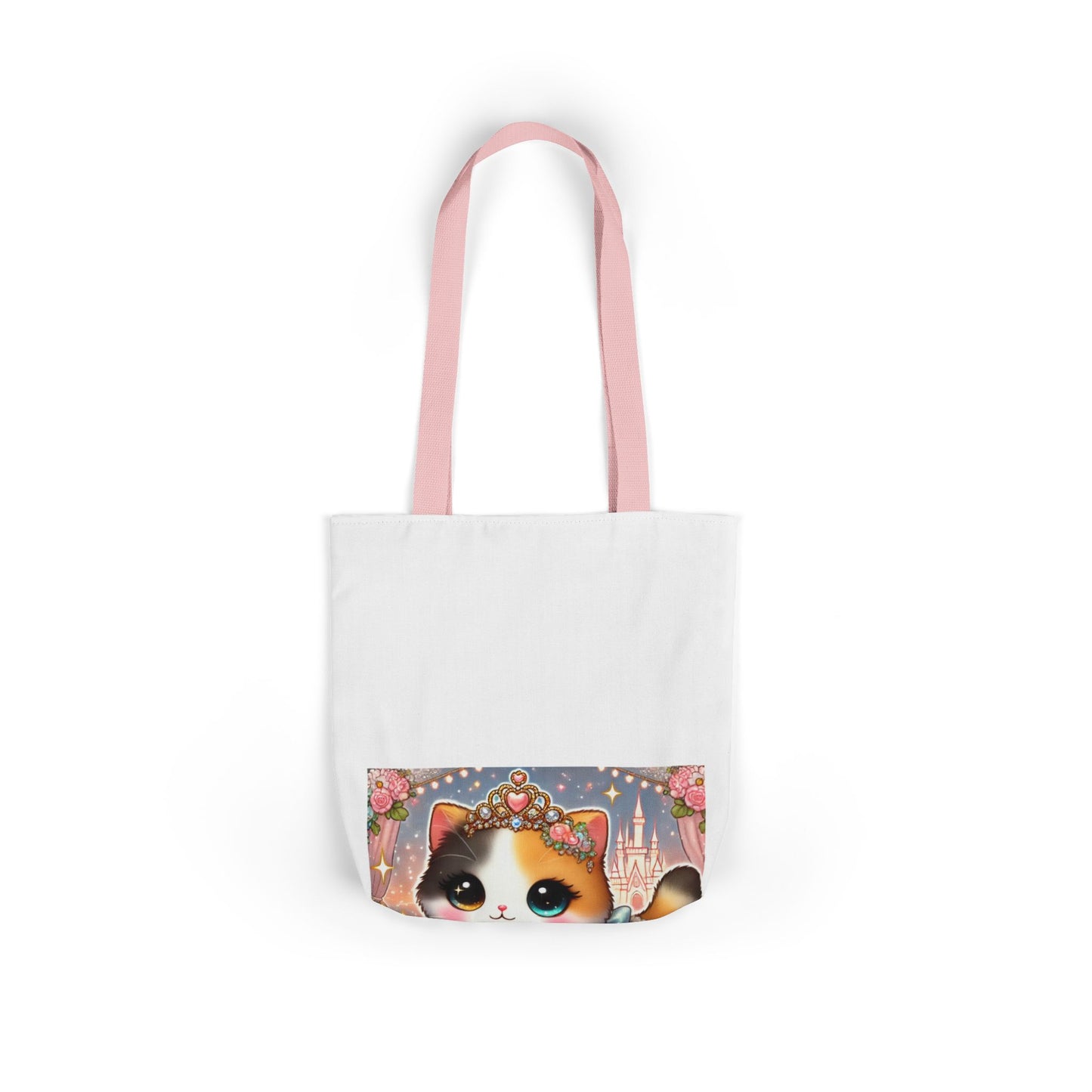 Pastel Princess Calico Cat Fantasy Canvas Tote Bag