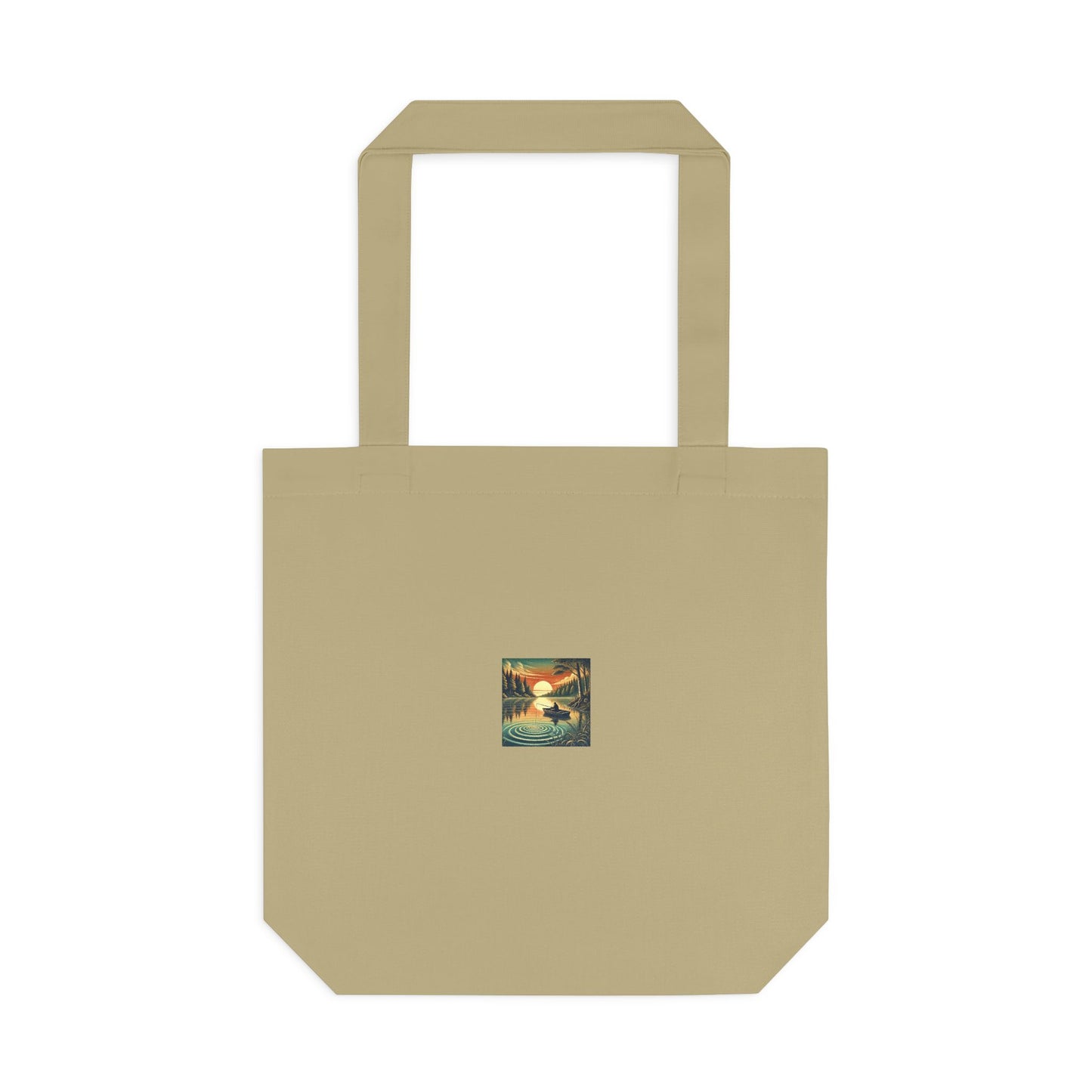 Sunset Lake Fishing Retreat Angler Tote Bag for Cabin Weekend Gift