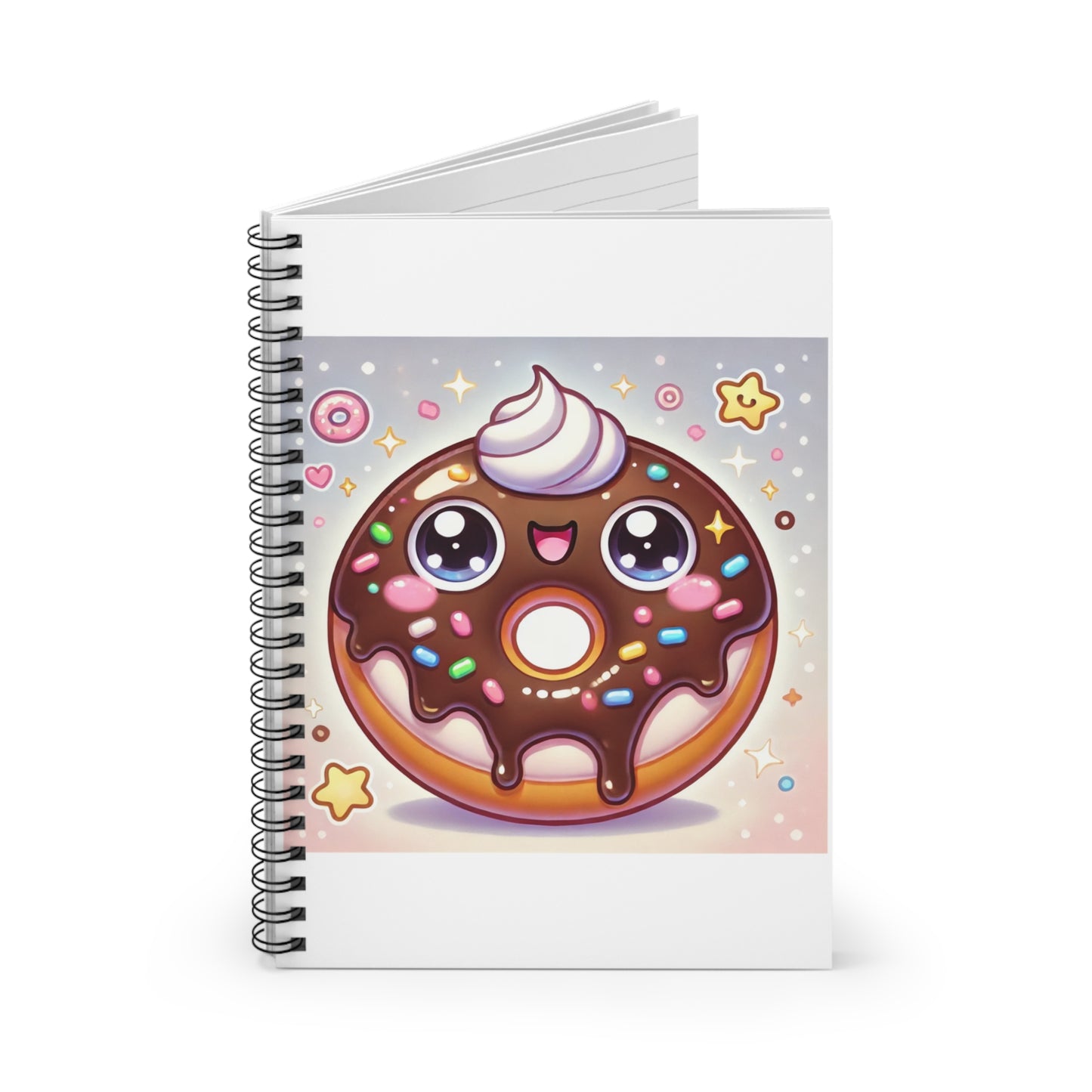 Kawaii Chocolate Donut Cute Dessert Spiral Notebook