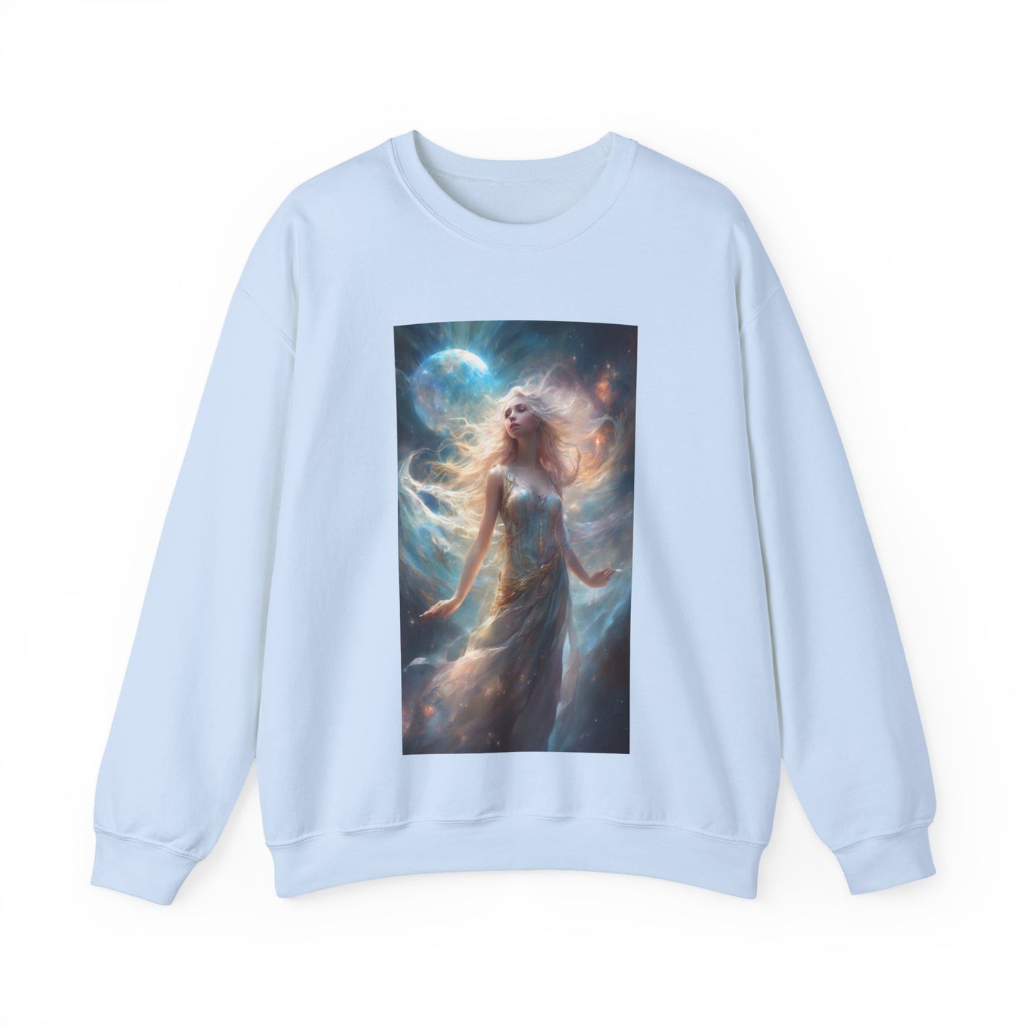 Moonlit Celestial Maiden Fantasy Portrait Sweatshirt