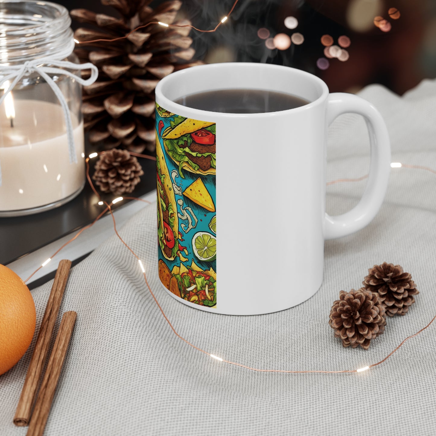 Taco Party Pattern Foodie Gift Art Coffee Mug