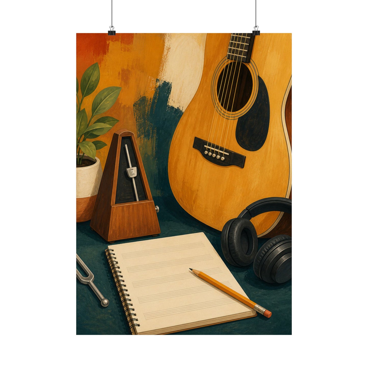 Warm Music Practice Hobby Poster