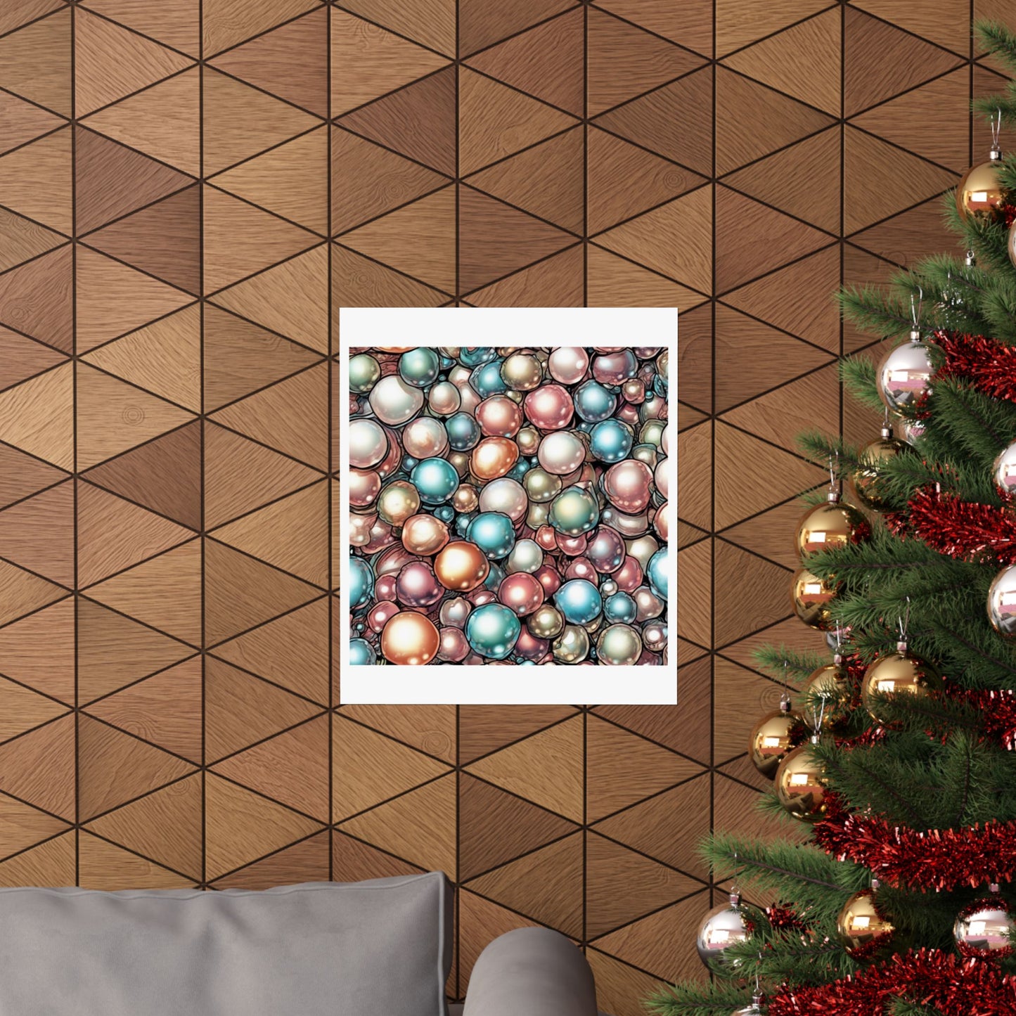 Rainbow Pearl Marble Abstract Gift Art Poster