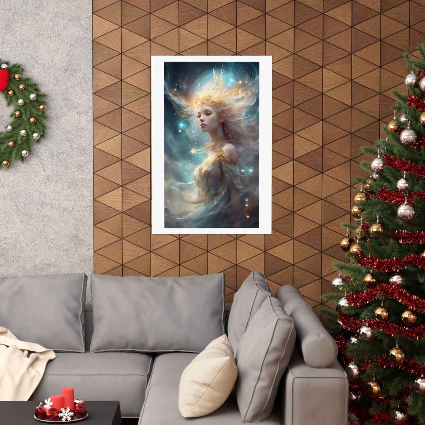 Solar Celestial Spirit Fantasy Portrait Poster