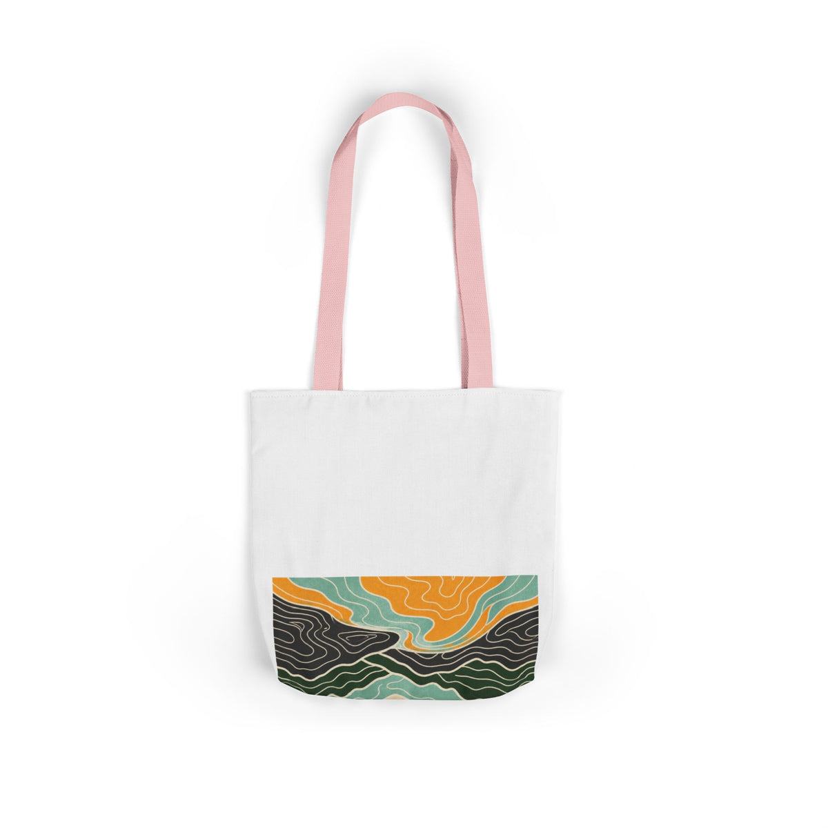 Topographic Sunrise Modern Outdoor Adventure Tote Bag