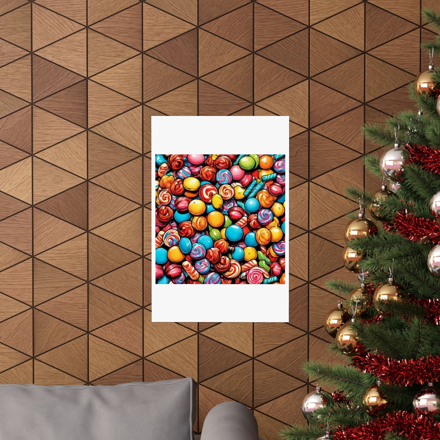 Colorful Candy Pattern Sweets Gift Art Poster