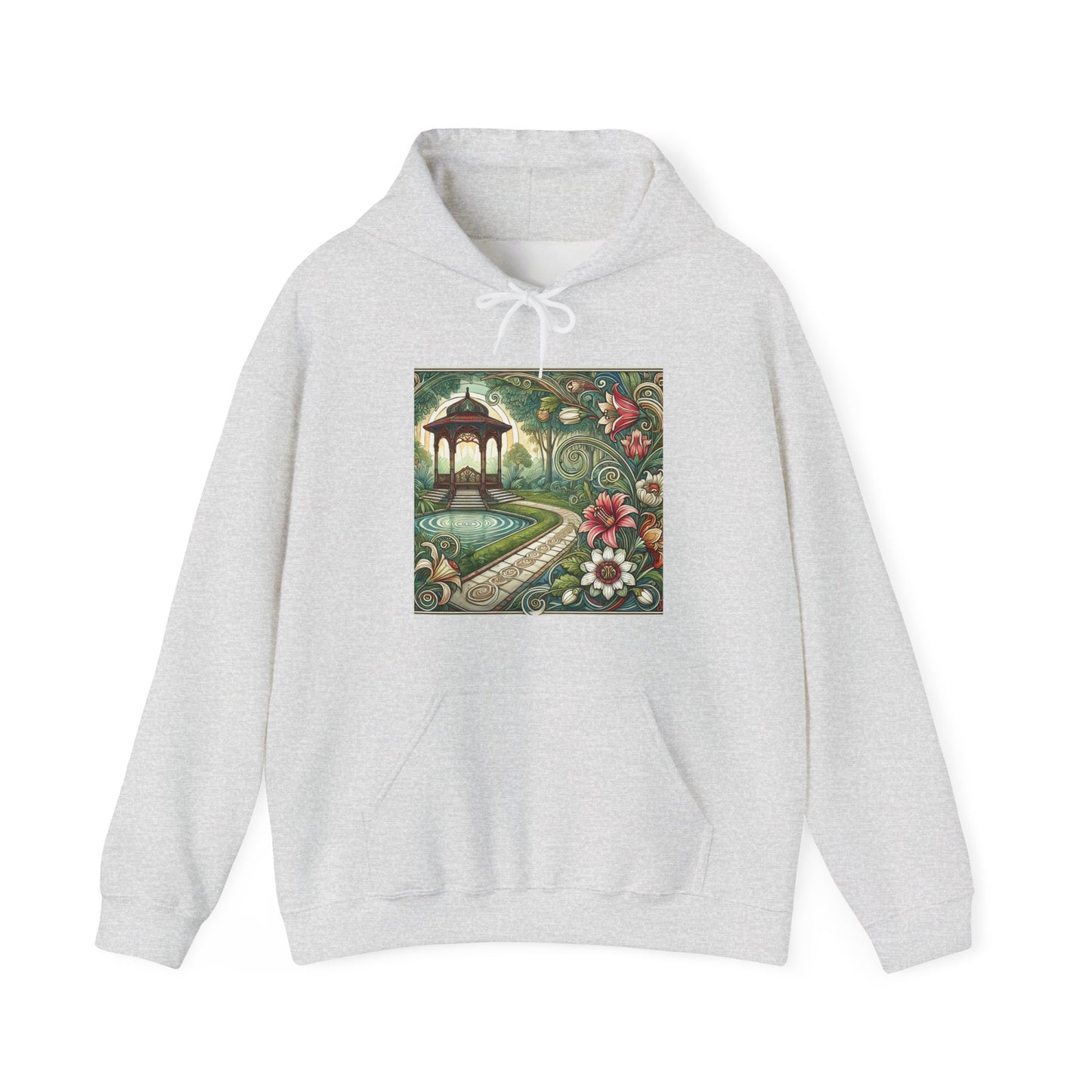 Botanical Gazebo Garden Art Nouveau Hoodie
