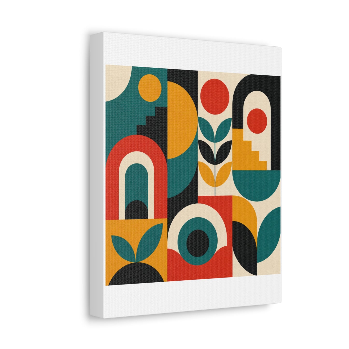 Mid Century Arches Botanical Geometric Canvas Art