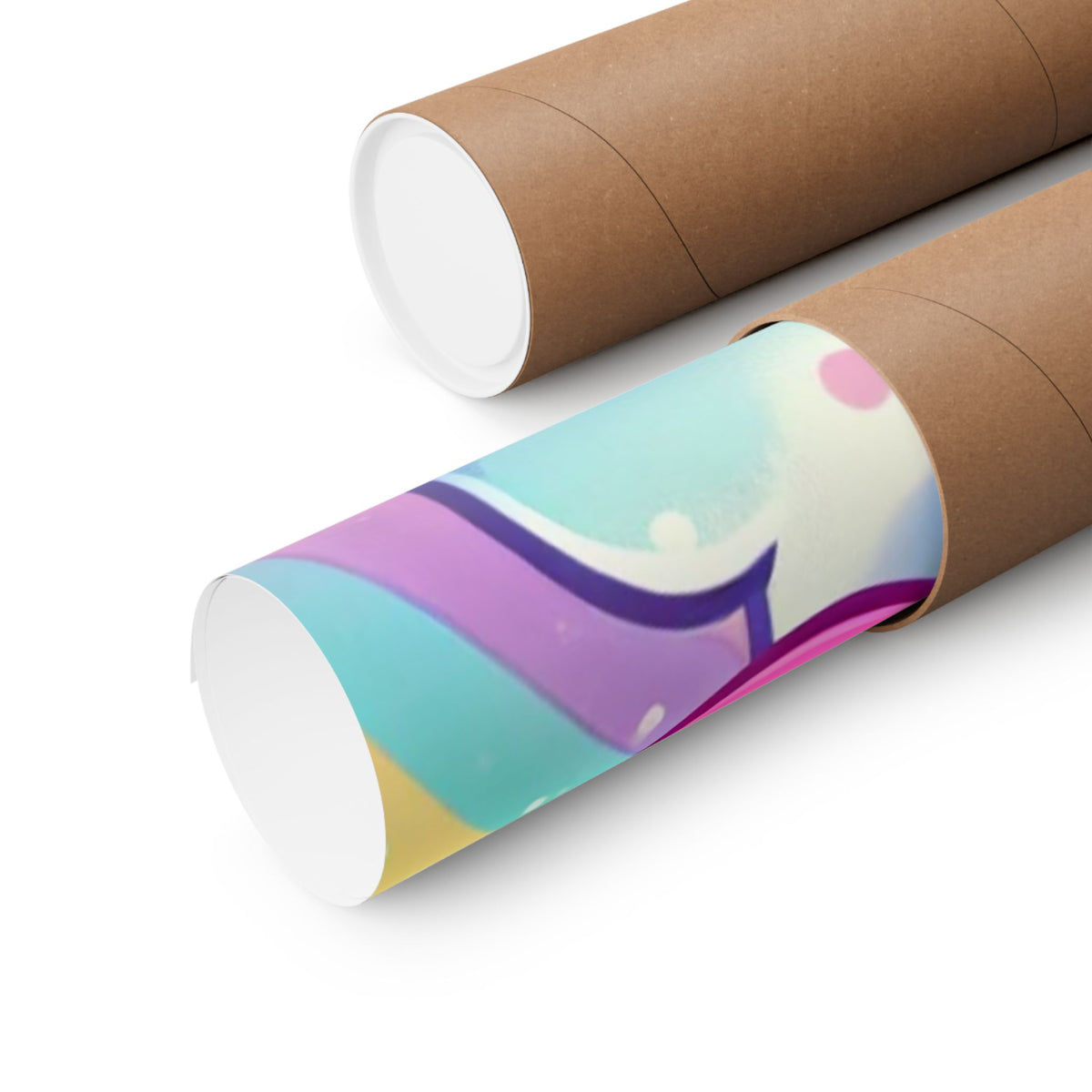 Pastel Rainbow Unicorn Cloud Kawaii Wall Art Poster