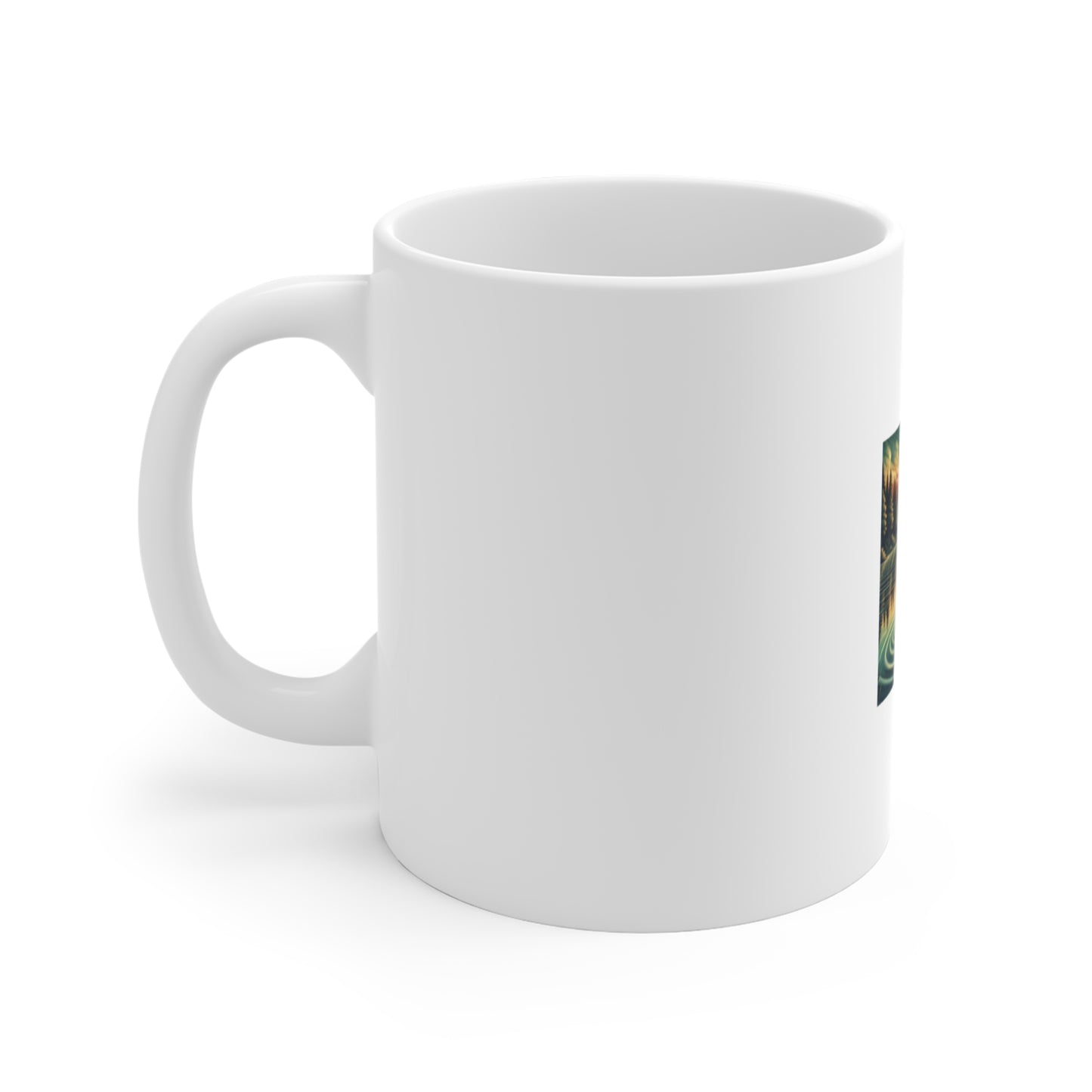 Sunset Lake Fishing Retreat Angler Coffee Mug Lake Life Gift