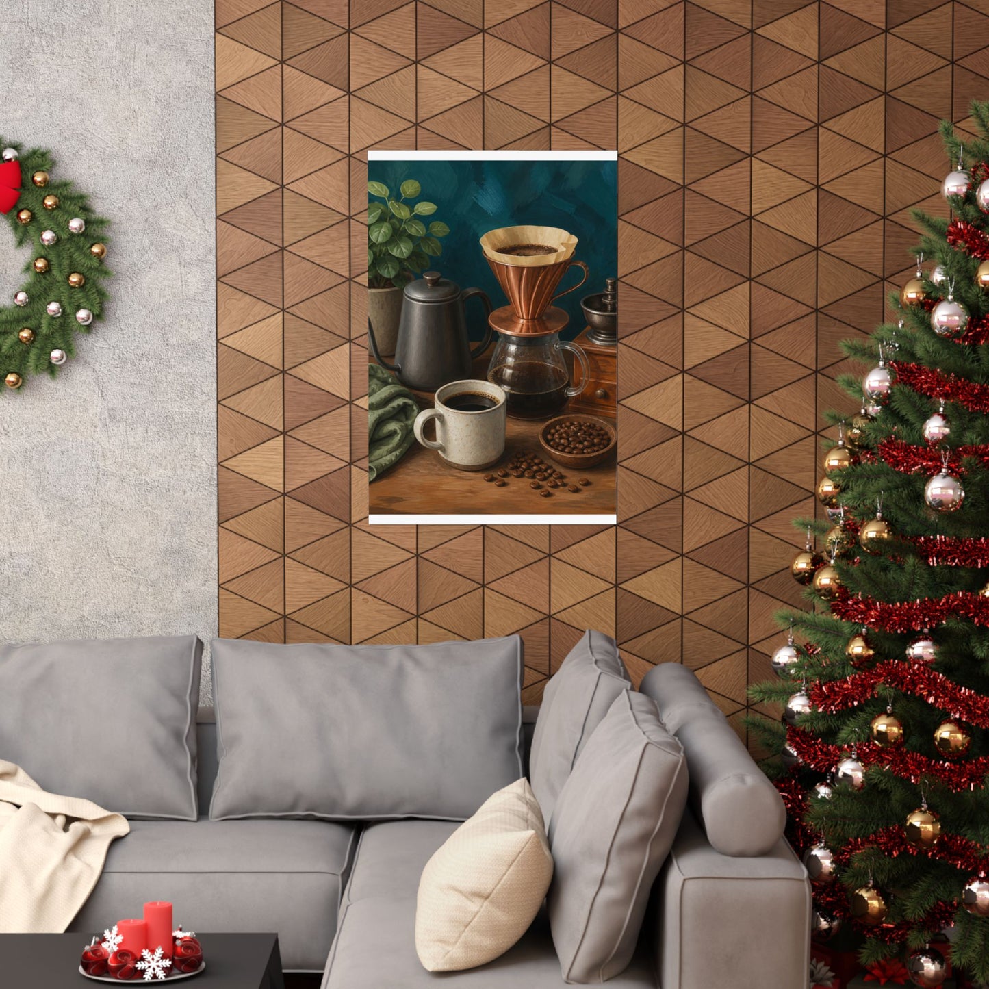 Warm Home Coffee Brewing Art Poster