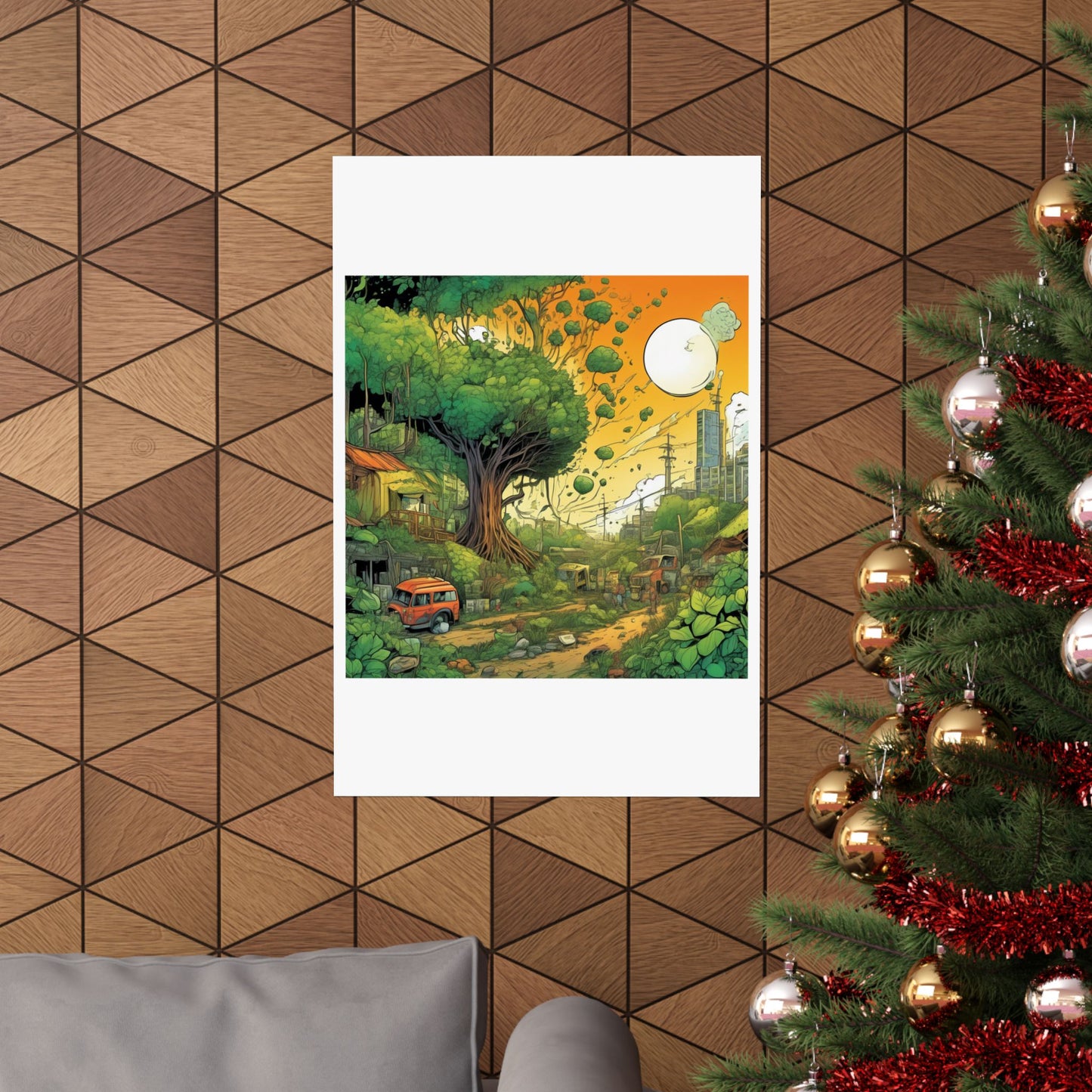 Cottage Road Landscape Nature Gift Art Poster
