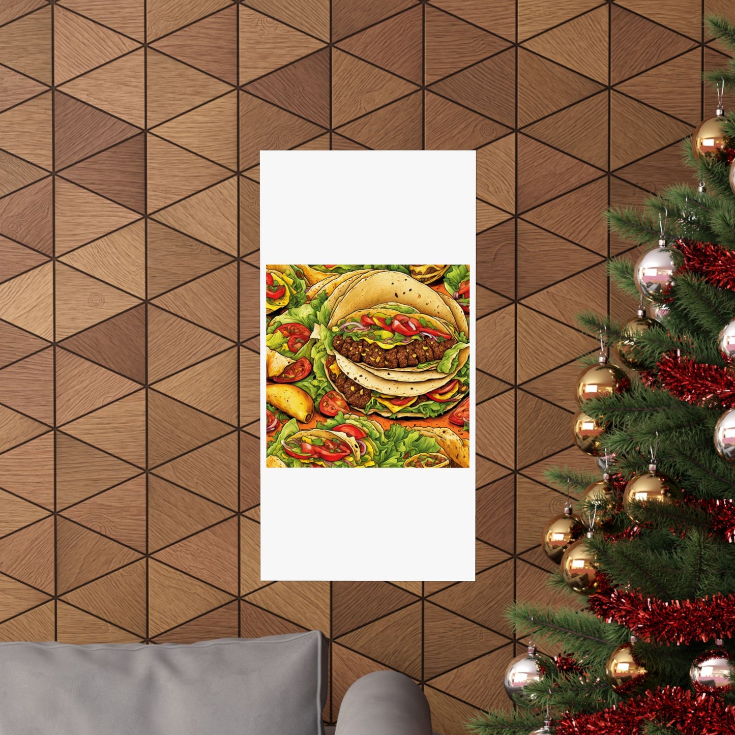 Stacked Taco Fiesta Foodie Gift Art Poster
