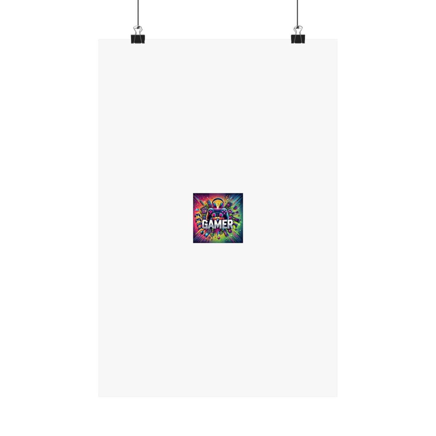 Neon Gamer Energy Retro Arcade Gaming Wall Art Poster