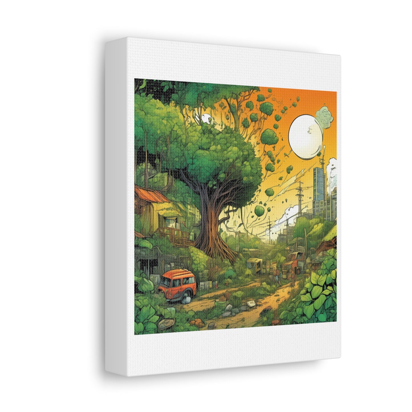 Cottage Road Landscape Nature Gift Art Canvas