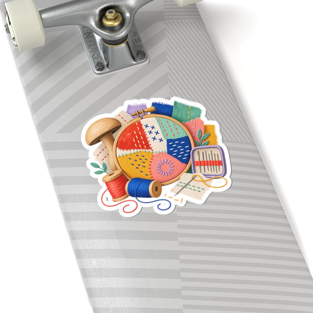 Colorful Visible Mending Workshop Sticker