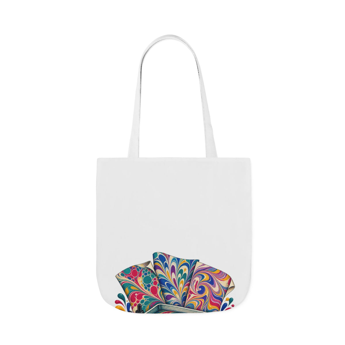 Colorful Paper Marbling Workshop Tote Bag