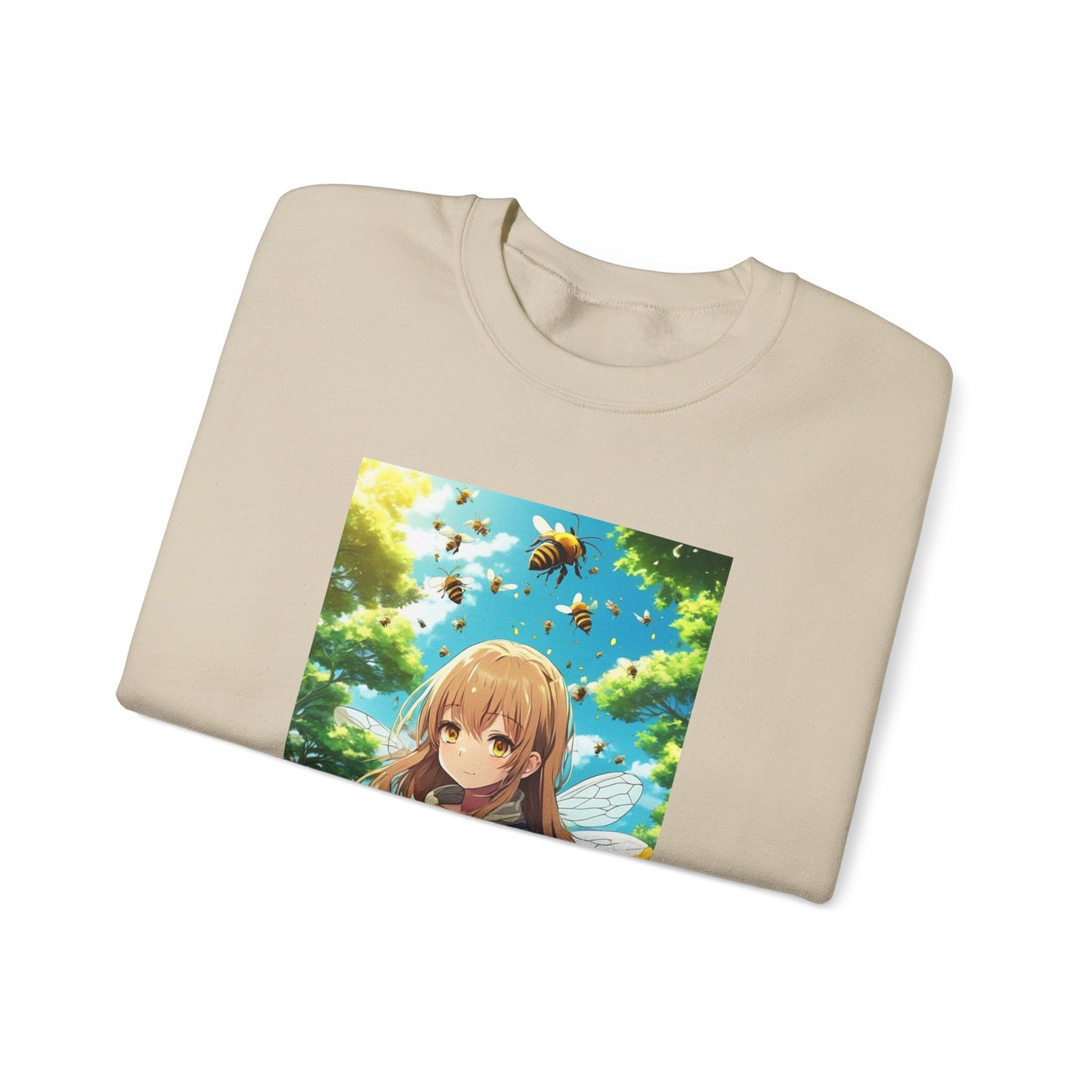 Bee Fairy Garden Anime Nature Art Sweatshirt