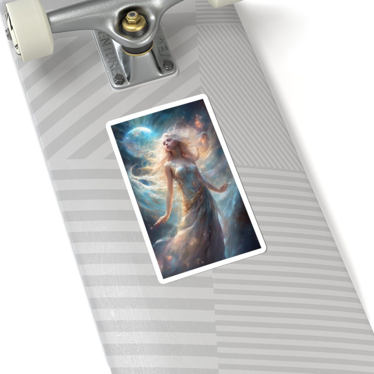 Moonlit Celestial Maiden Fantasy Portrait Sticker