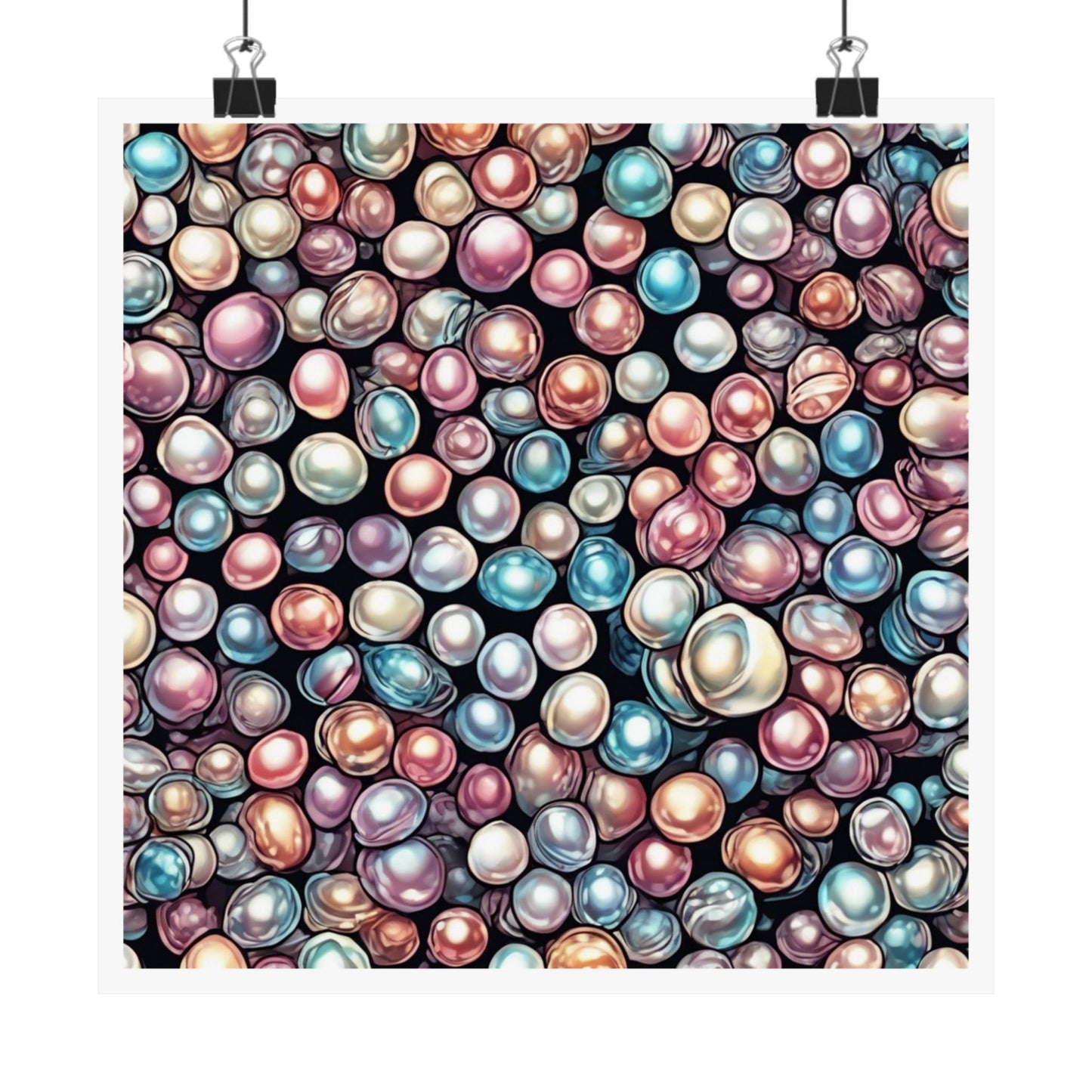Pearl Bubble Pattern Abstract Gift Art Poster