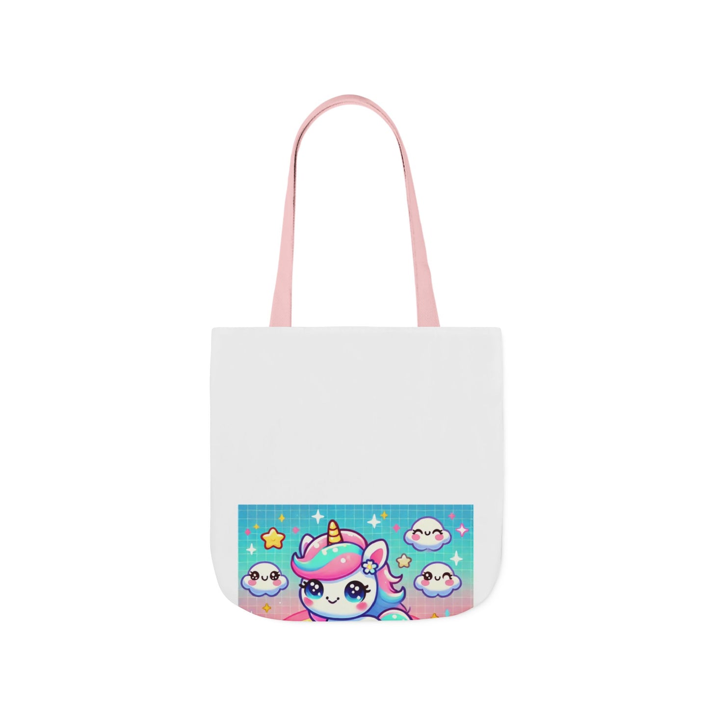 Pastel Rainbow Unicorn Cloud Kawaii Canvas Tote Bag