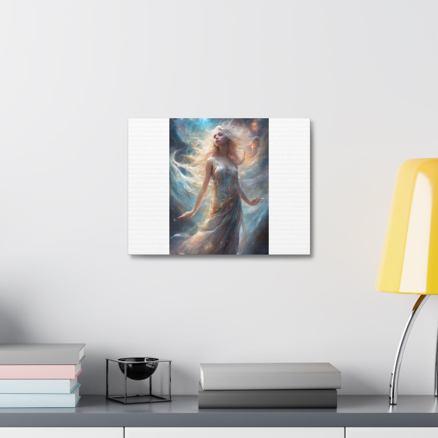 Moonlit Celestial Maiden Fantasy Portrait Canvas
