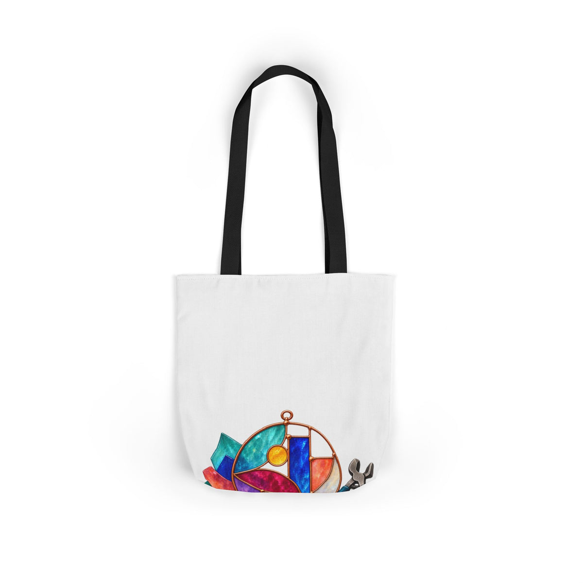 Abstract Stained Glass Suncatcher Workshop Tote Bag