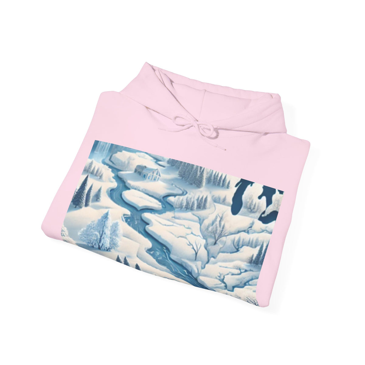 Winter USA Dreamscape Snowy Map Travel Hoodie Geography Gift