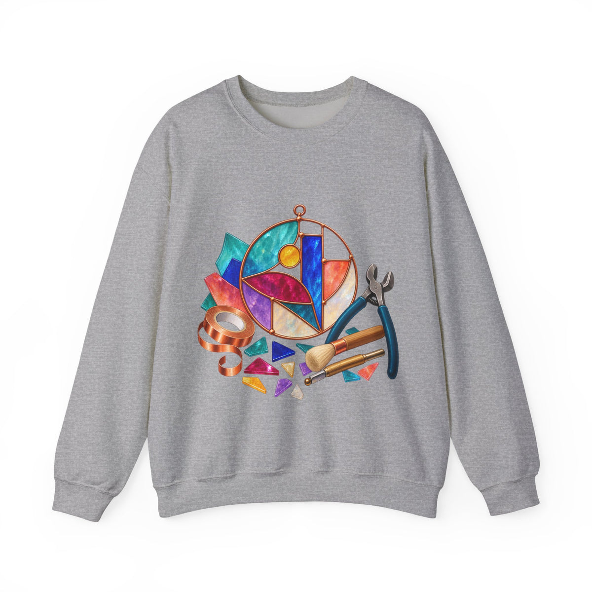 Abstract Stained Glass Suncatcher Workshop Sweatshirt