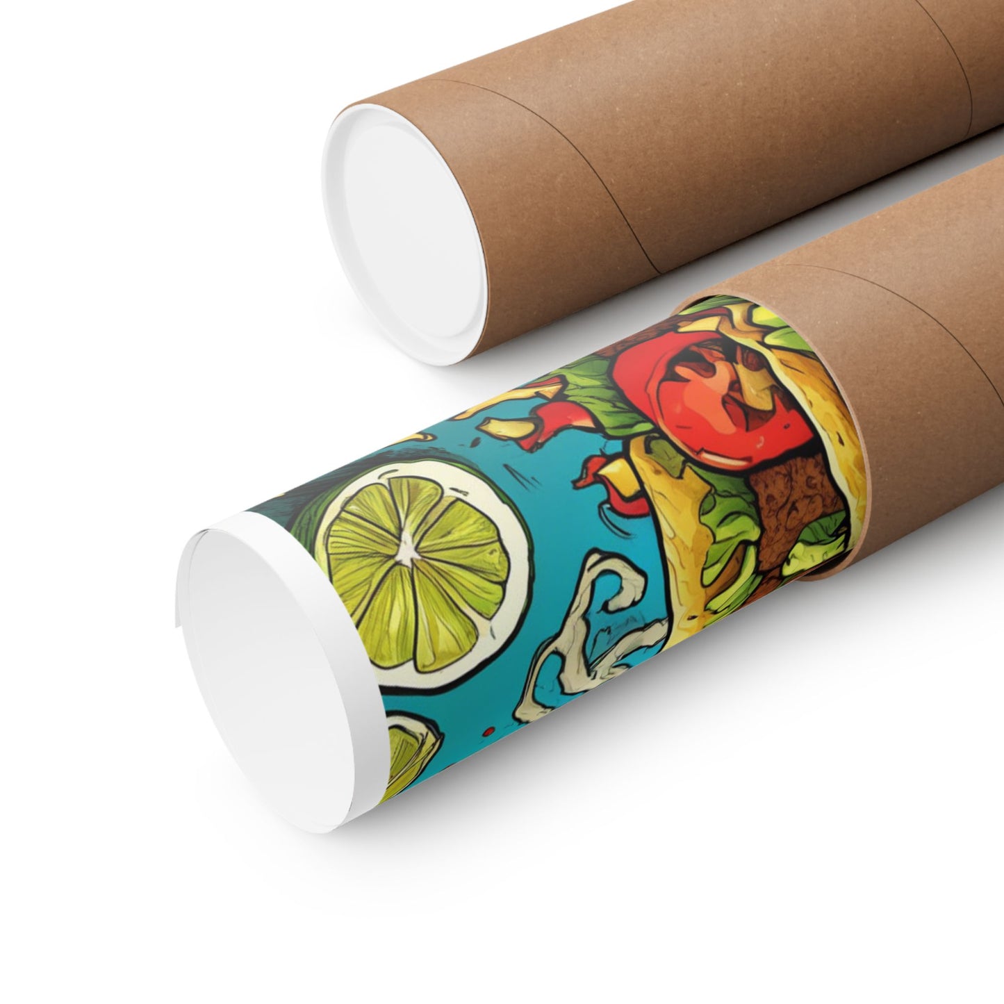 Taco Party Pattern Foodie Gift Art Poster