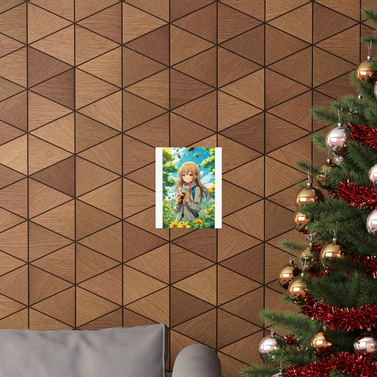Bee Fairy Garden Anime Nature Art Poster