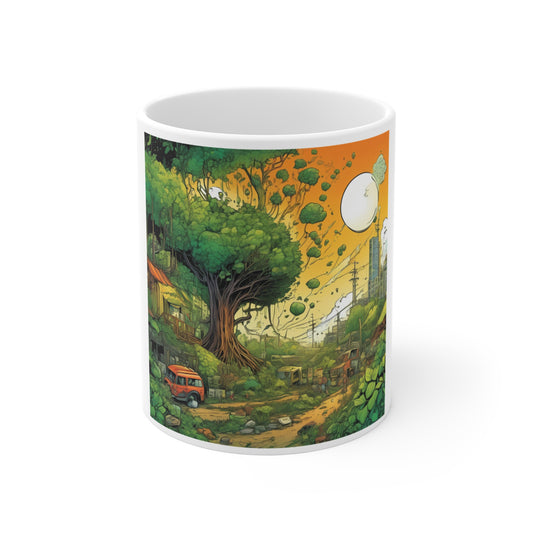 Cottage Road Landscape Nature Gift Art Coffee Mug