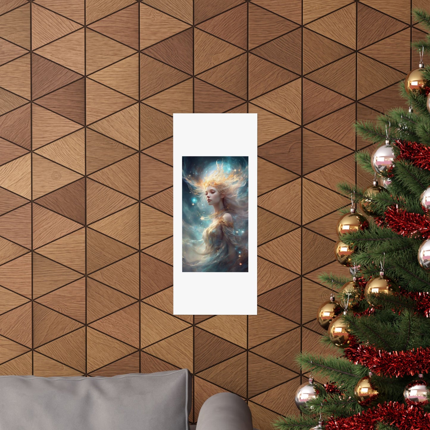 Solar Celestial Spirit Fantasy Portrait Poster