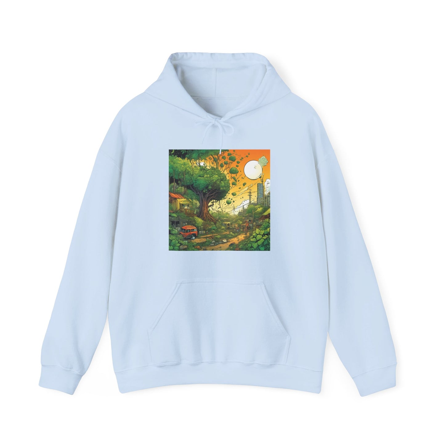 Cottage Road Landscape Nature Gift Art Hoodie