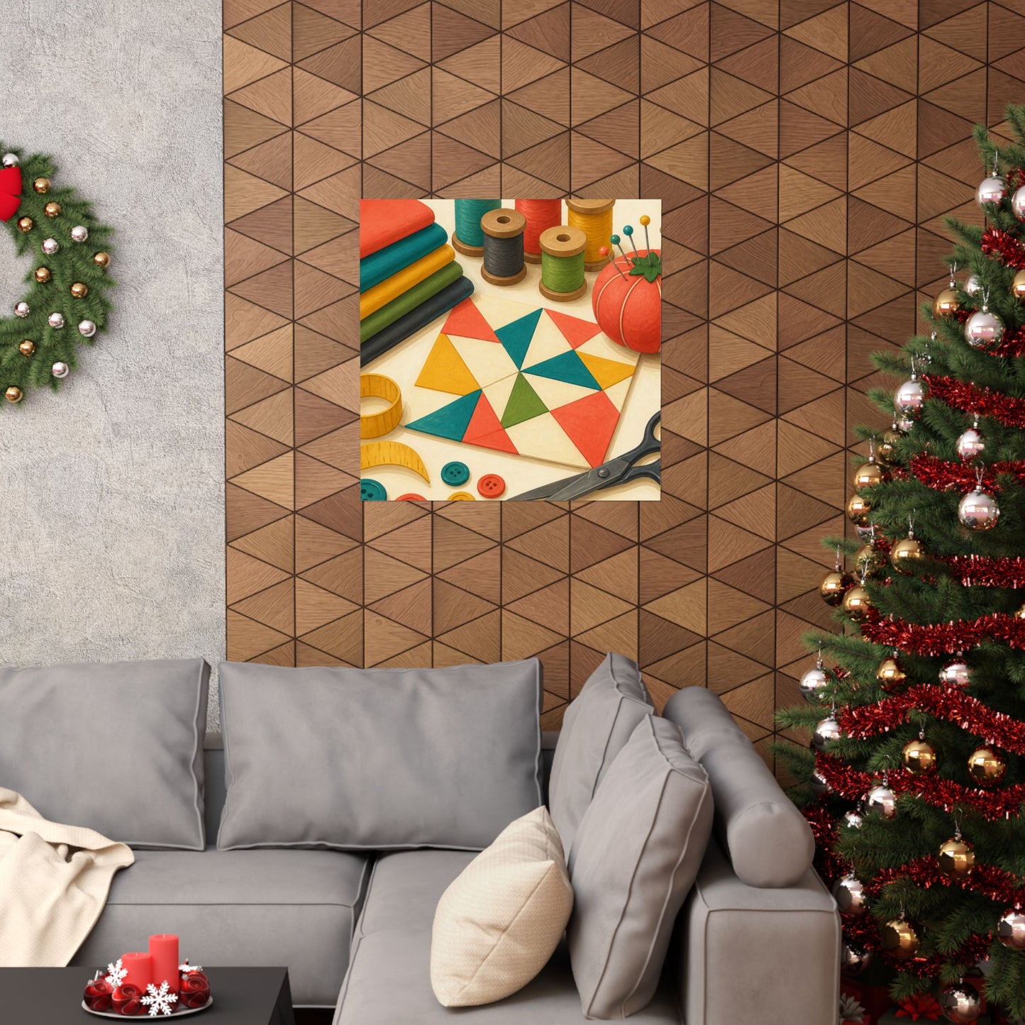 Colorful Sewing and Quilting Hobby Poster