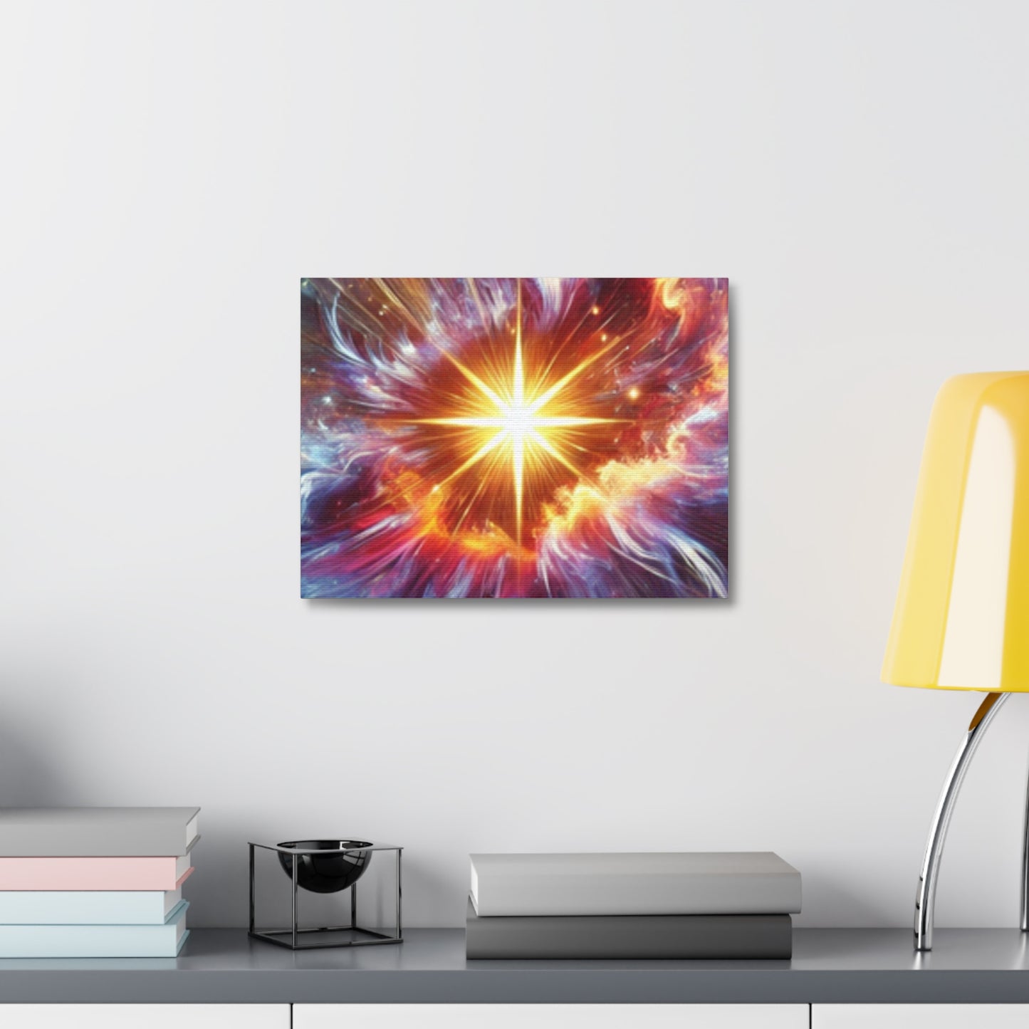 Cosmic Starburst Energy Abstract Space Canvas Wall Art Gift
