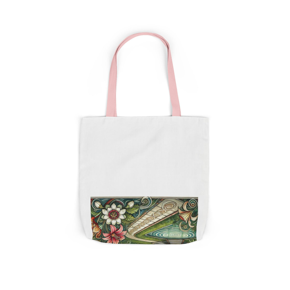 Botanical Gazebo Garden Art Nouveau Canvas Tote Bag