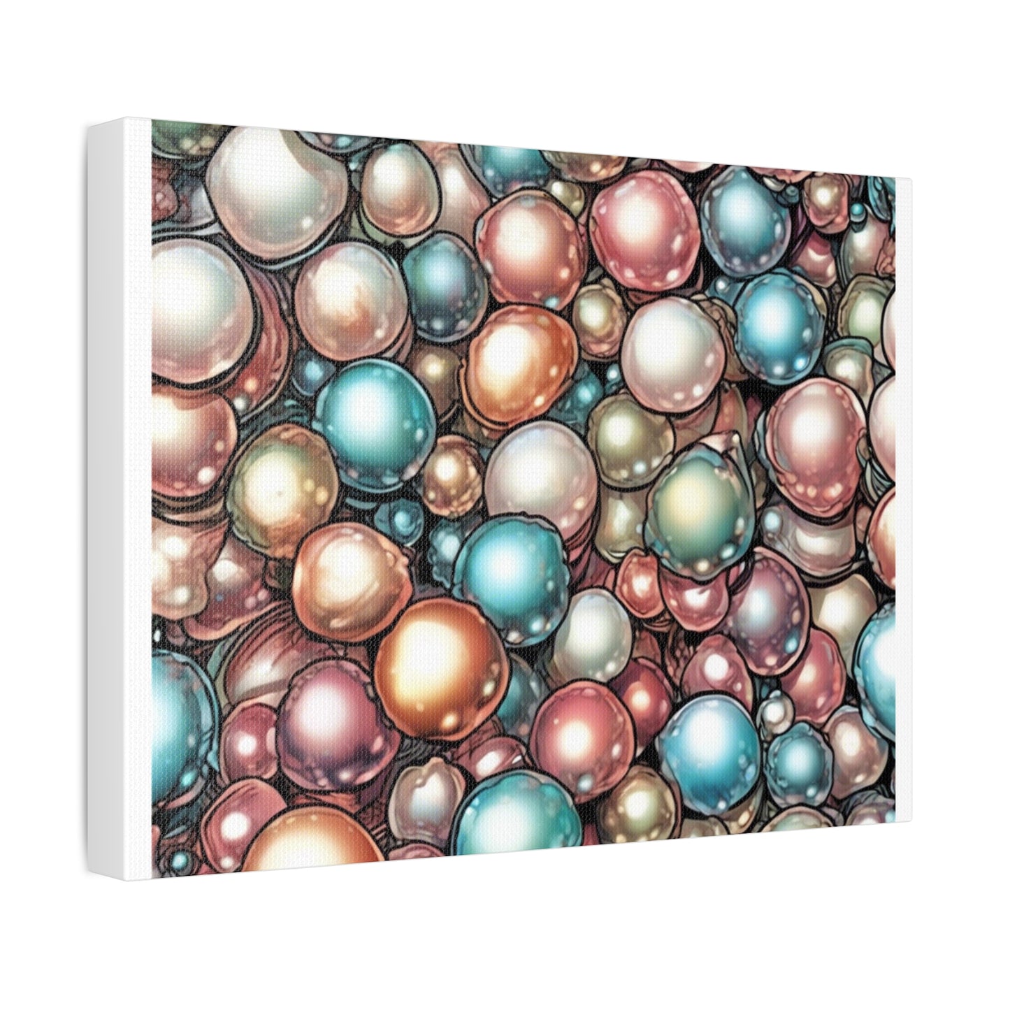 Rainbow Pearl Marble Abstract Gift Art Canvas