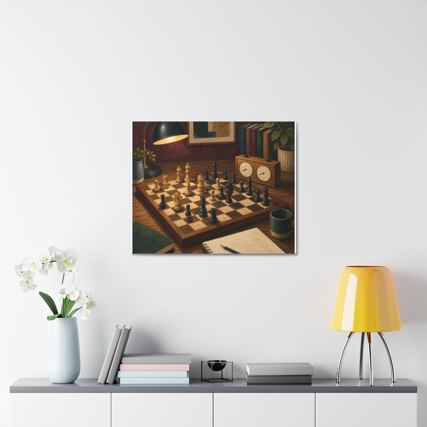 Cozy Chess Strategy Game Hobby Canvas Art