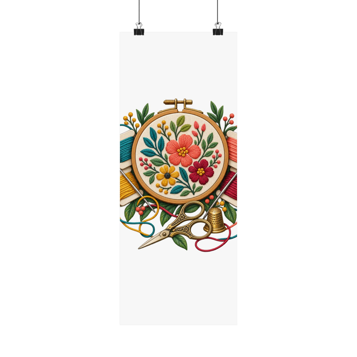 Botanical Embroidery Workshop Poster