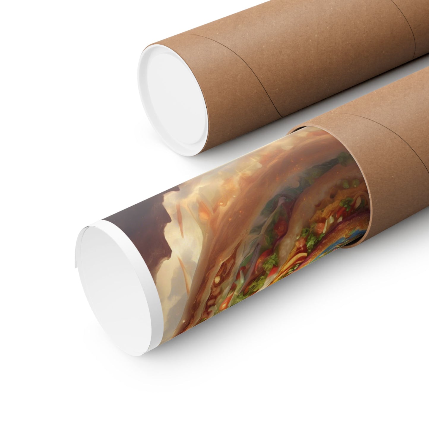 Cosmic Taco Portal Surreal Food Fantasy Art Poster