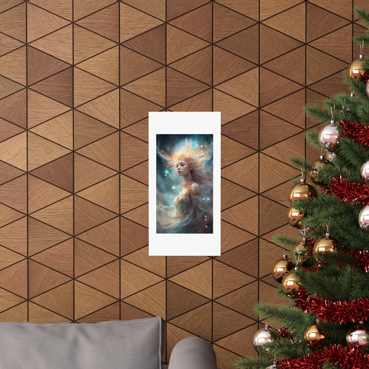 Solar Celestial Spirit Fantasy Portrait Poster