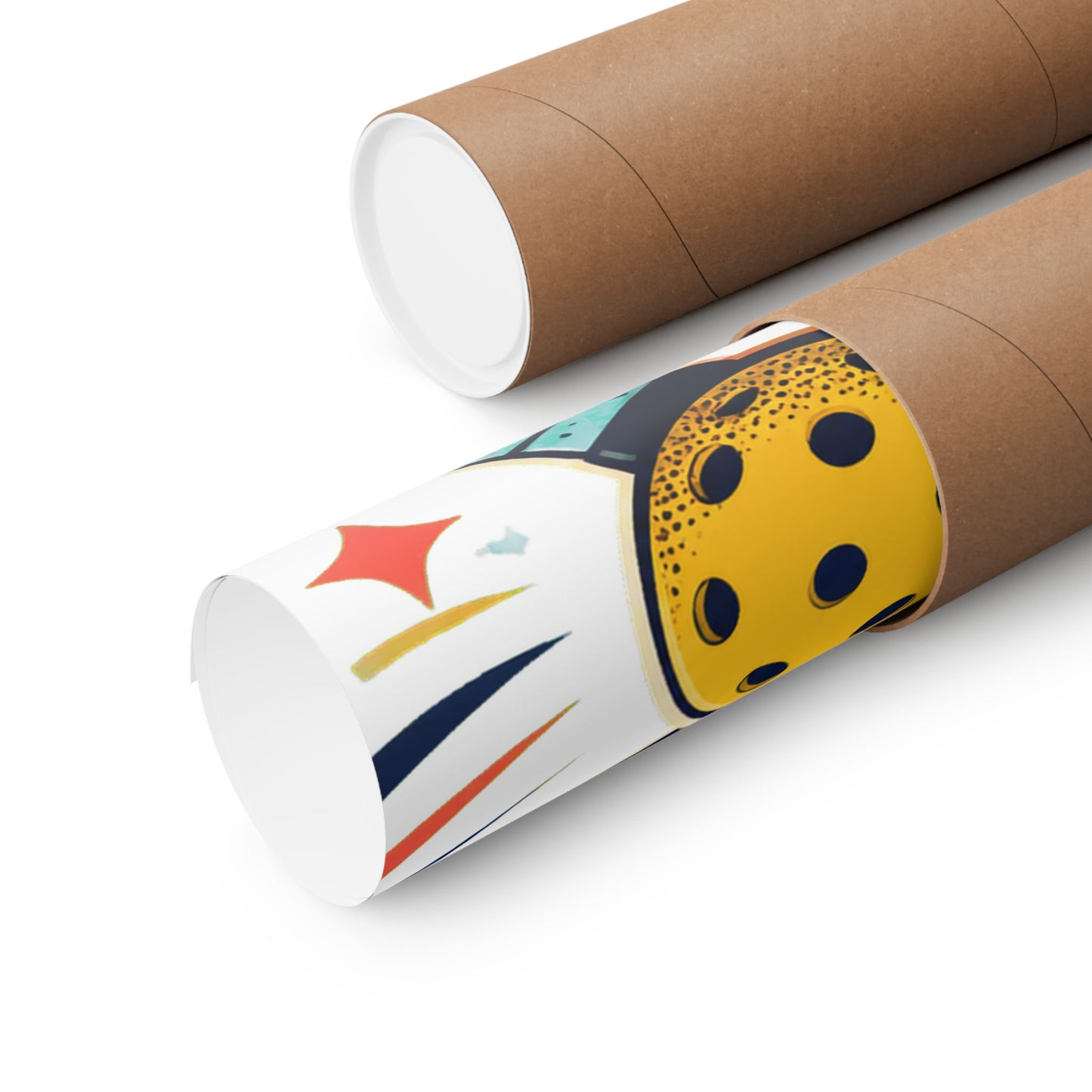 Retro Pickleball Paddles Recreational Sports Art Poster